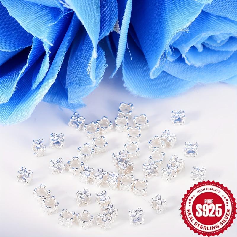 10pcs S925 Sterling Silver Clover Flower Spacer Beads DIY Jewelry Kit