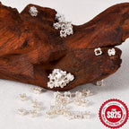 10pcs S925 Sterling Silver Clover Flower Spacer Beads DIY Jewelry Kit