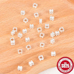 10pcs S925 Sterling Silver Clover Flower Spacer Beads DIY Jewelry Kit