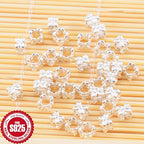 10pcs S925 Sterling Silver Clover Flower Spacer Beads DIY Jewelry Kit