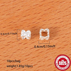 10pcs S925 Sterling Silver Clover Flower Spacer Beads DIY Jewelry Kit