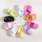 10pcs Mini 3D Clog Charms Resin Pendants for DIY Jewelry Keychains & Crafts