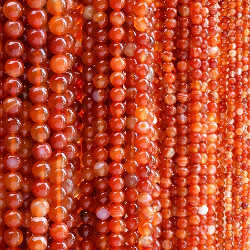 Natural Carnelian Beads 4-10mm Red Stone DIY Jewelry