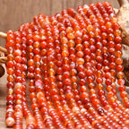 Natural Carnelian Beads 4-10mm Red Stone DIY Jewelry