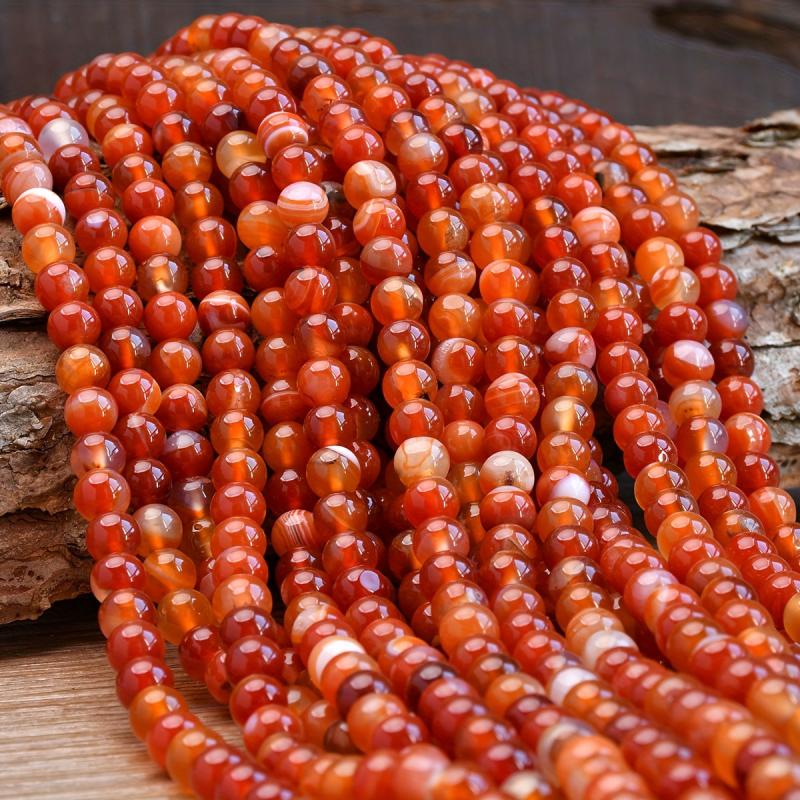 Natural Carnelian Beads 4-10mm Red Stone DIY Jewelry