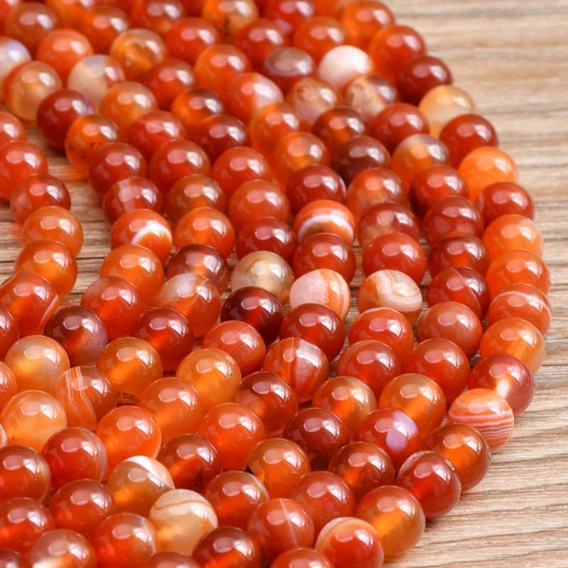 Natural Carnelian Beads 4-10mm Red Stone DIY Jewelry