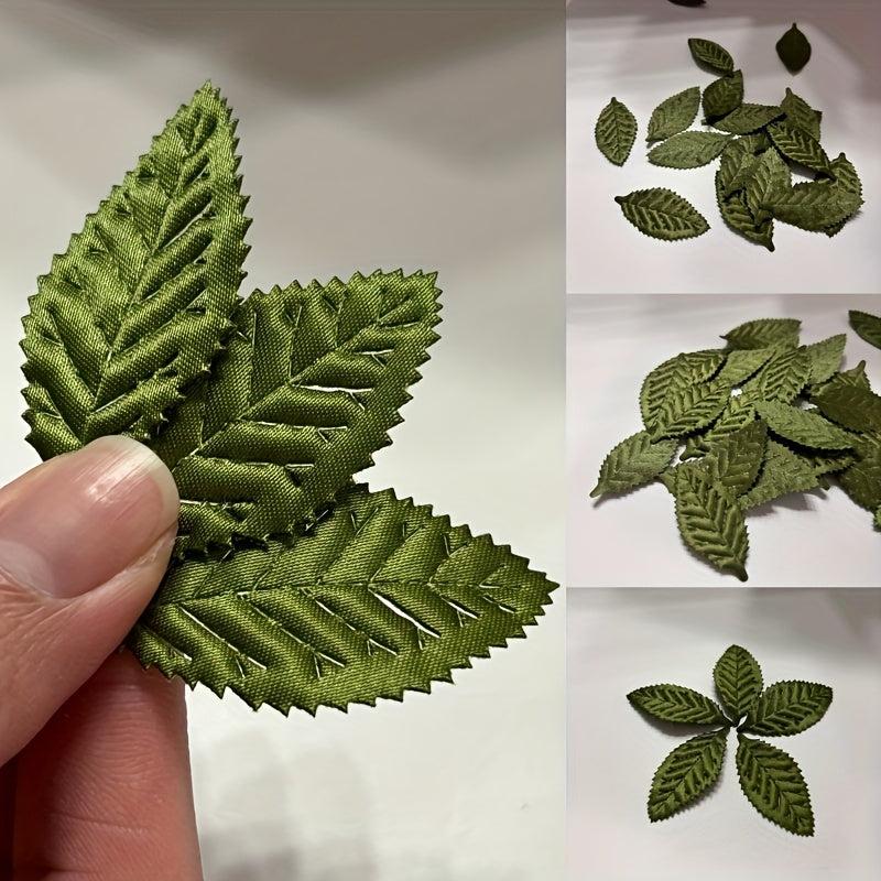 Green Fabric Leaves DIY Material Artificial Leaf Ornaments Wedding Home Decor