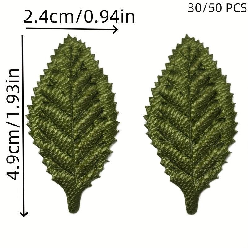Green Fabric Leaves DIY Material Artificial Leaf Ornaments Wedding Home Decor