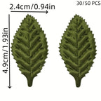 Green Fabric Leaves DIY Material Artificial Leaf Ornaments Wedding Home Decor