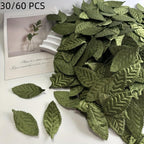 Green Fabric Leaves DIY Material Artificial Leaf Ornaments Wedding Home Decor