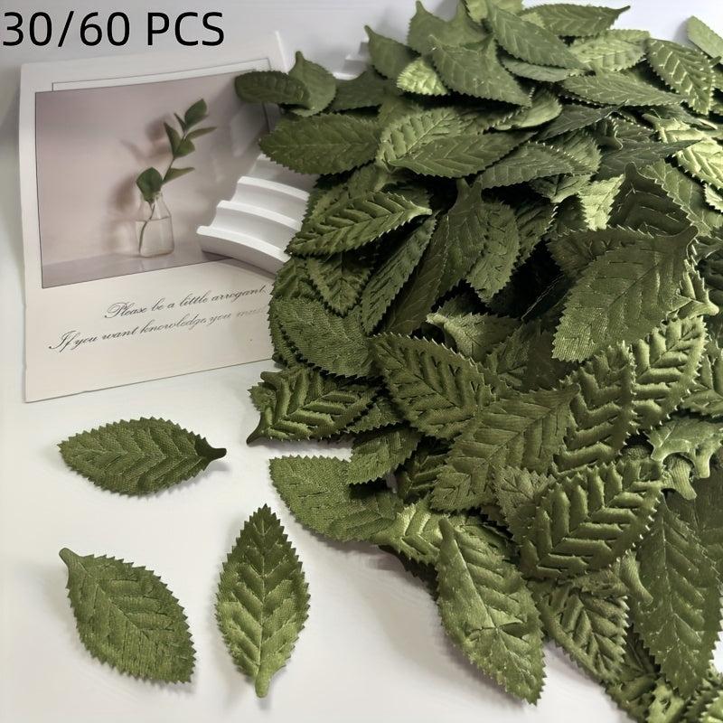 Green Fabric Leaves DIY Material Artificial Leaf Ornaments Wedding Home Decor