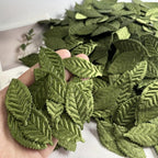 Green Fabric Leaves DIY Material Artificial Leaf Ornaments Wedding Home Decor