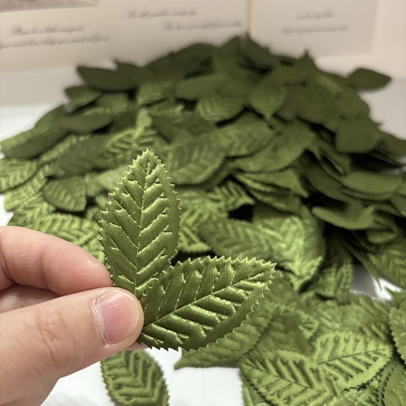 Green Fabric Leaves DIY Material Artificial Leaf Ornaments Wedding Home Decor