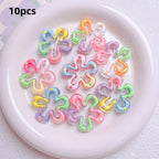 10pcs Hand Painted Large Flower Acrylic Beads DIY Jewelry Making Kit
