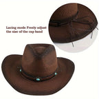 10pcs European Cowboy Hat Retro Style with Beaded Decorative Belt