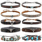 10pcs European Cowboy Hat Retro Style with Beaded Decorative Belt