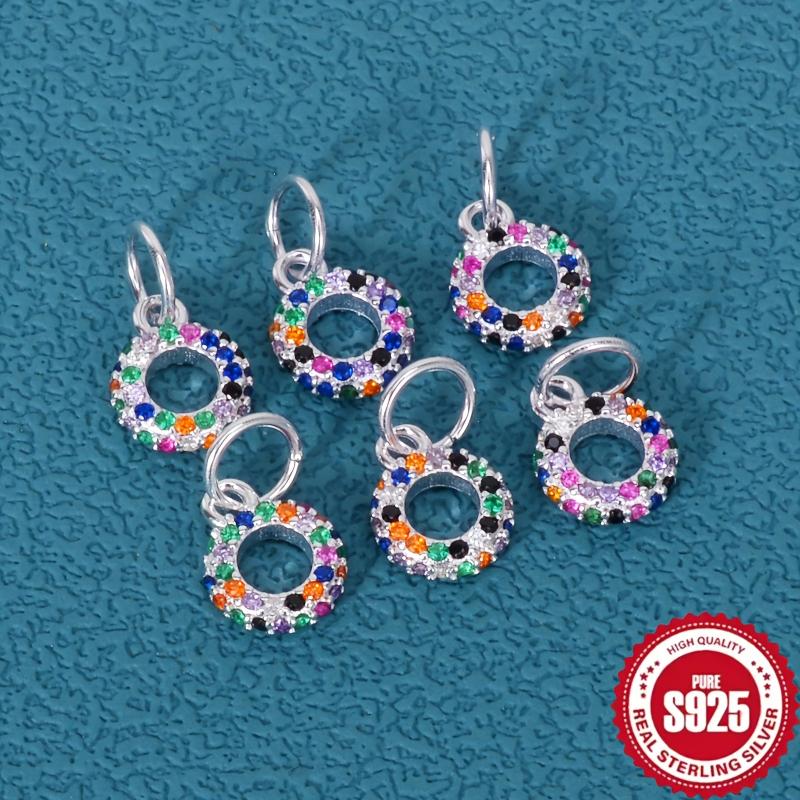 S925 Sterling Silver Rainbow Charm for DIY Jewelry Making Kit