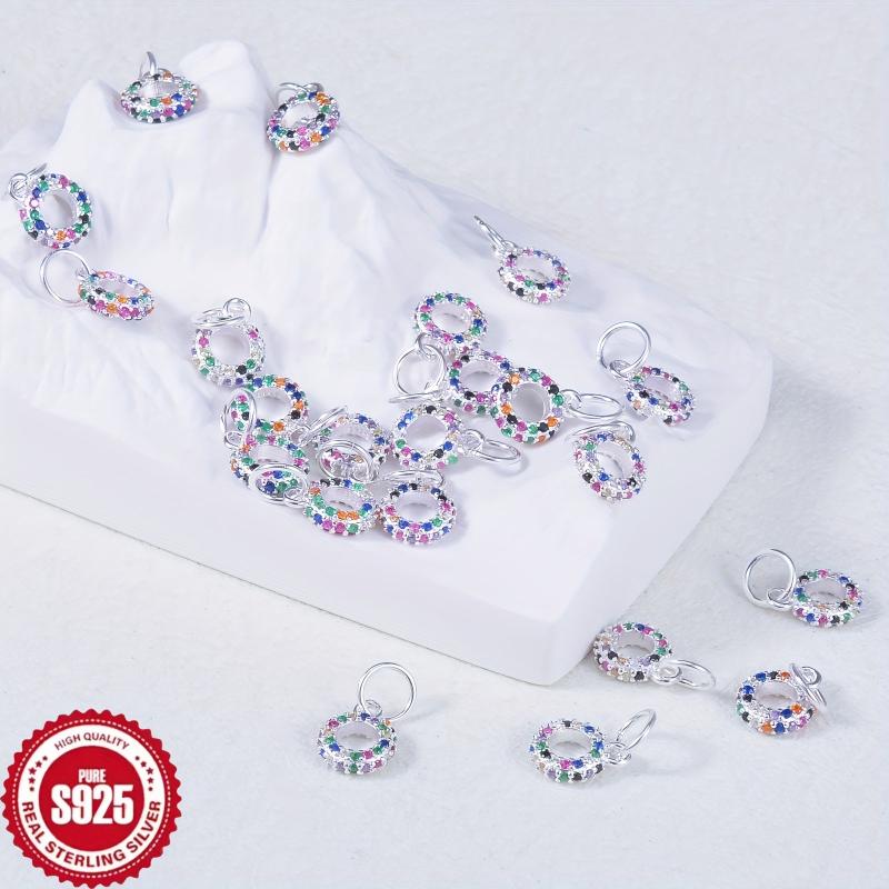 S925 Sterling Silver Rainbow Charm for DIY Jewelry Making Kit