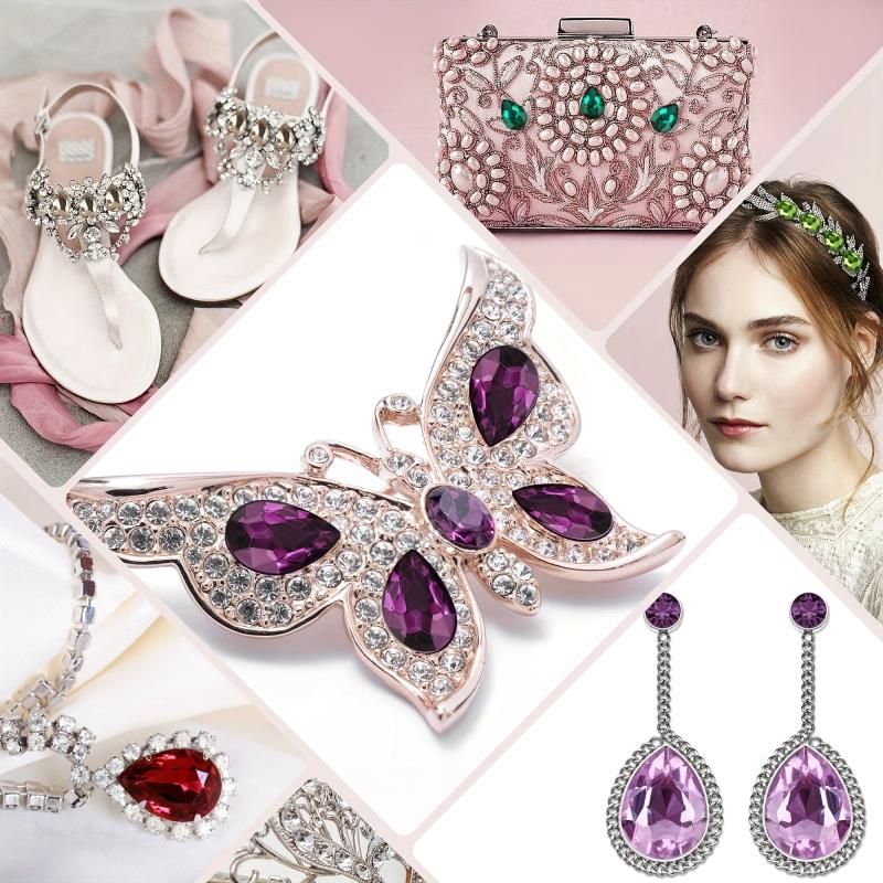 30pcs 1Cm Pointed Bottom Glass Teardrop Colored Glass Beads DIY Jewelry Sewing