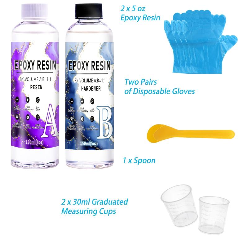 Clear Epoxy Resin Kit Anti Yellowing Easy Mix Coating 1 1