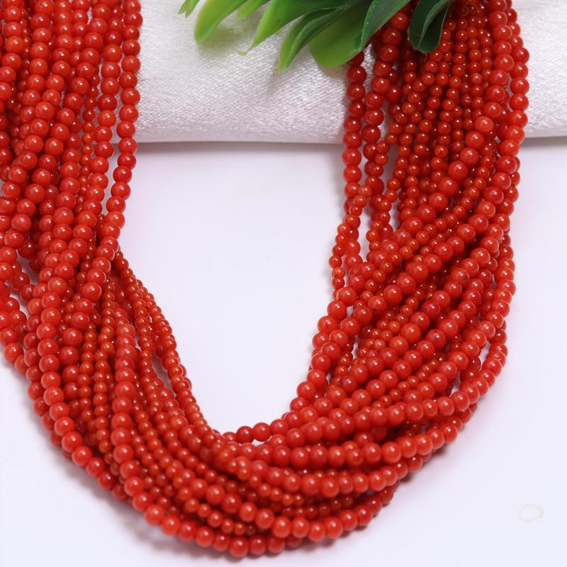 2mm & 3mm Red Coral Beads for DIY Jewelry Making