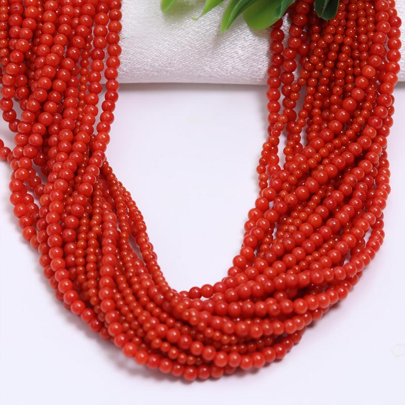 2mm & 3mm Red Coral Beads for DIY Jewelry Making
