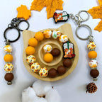 Autumn Maple Leaf Silicone Bead Set - 28pcs