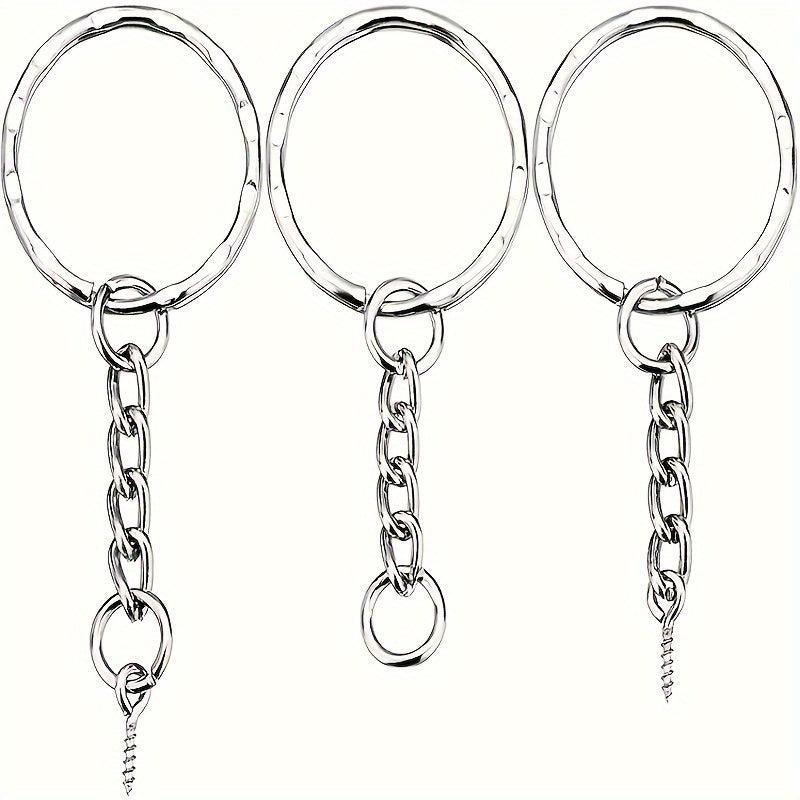 250Pcs Keychain Rings Set Jump Rings Eye Pins Jewelry Making DIY Key Chain Kit
