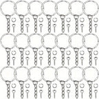250Pcs Keychain Rings Set Jump Rings Eye Pins Jewelry Making DIY Key Chain Kit