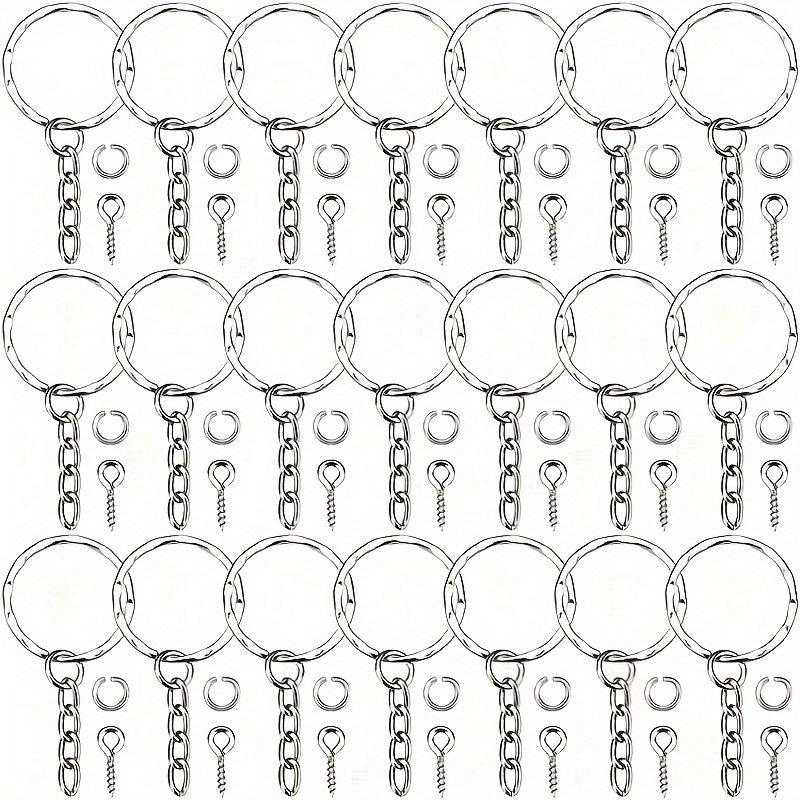 250Pcs Keychain Rings Set Jump Rings Eye Pins Jewelry Making DIY Key Chain Kit