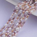Natural Freshwater Pearls 3-4mm Pink Purple Creamy Pastel DIY Jewelry Making