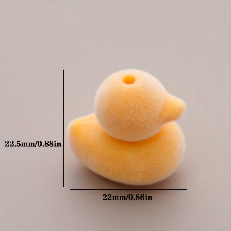 22 5mm Acrylic Puffy Beads Assorted Colors Duck Shaped Pendant