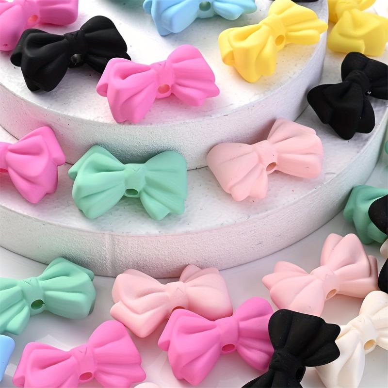5pcs Matte Butterfly Bow Beads Jewelry Making Supplies