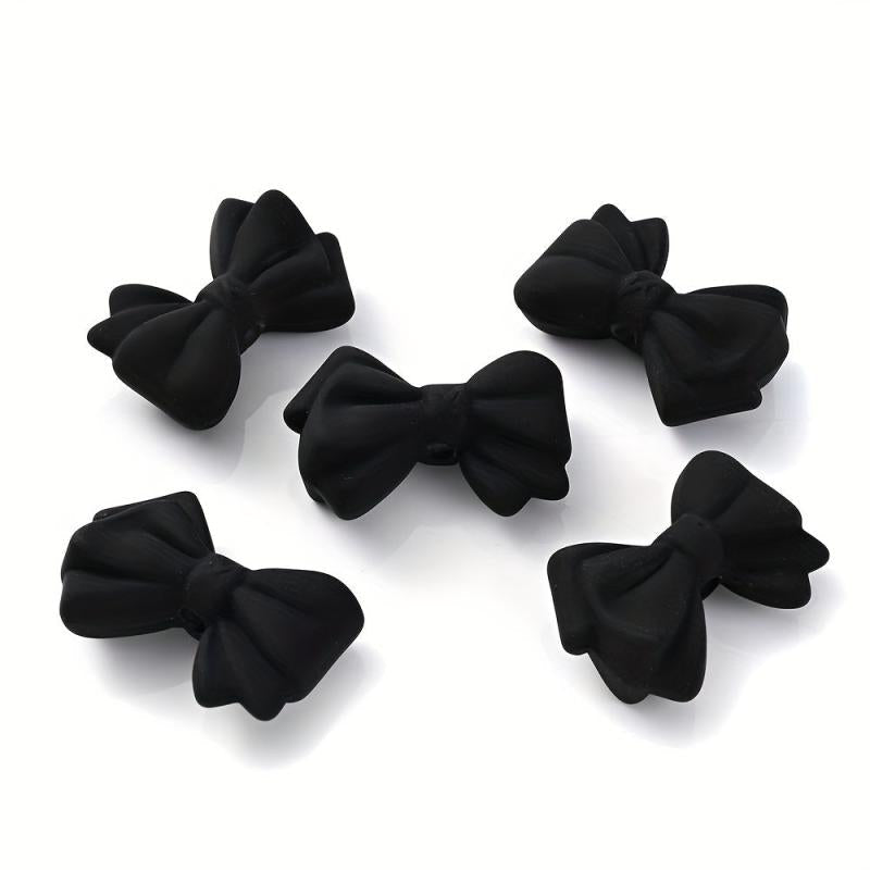 5pcs Matte Butterfly Bow Beads Jewelry Making Supplies