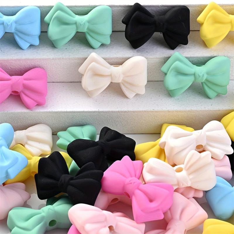 5pcs Matte Butterfly Bow Beads Jewelry Making Supplies
