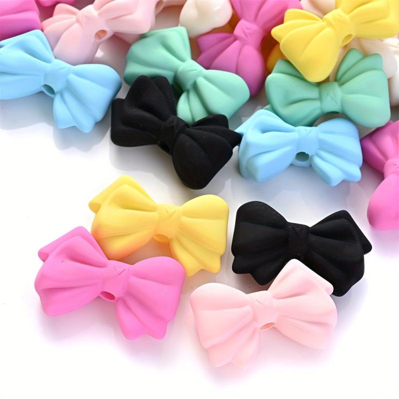 5pcs Matte Butterfly Bow Beads Jewelry Making Supplies