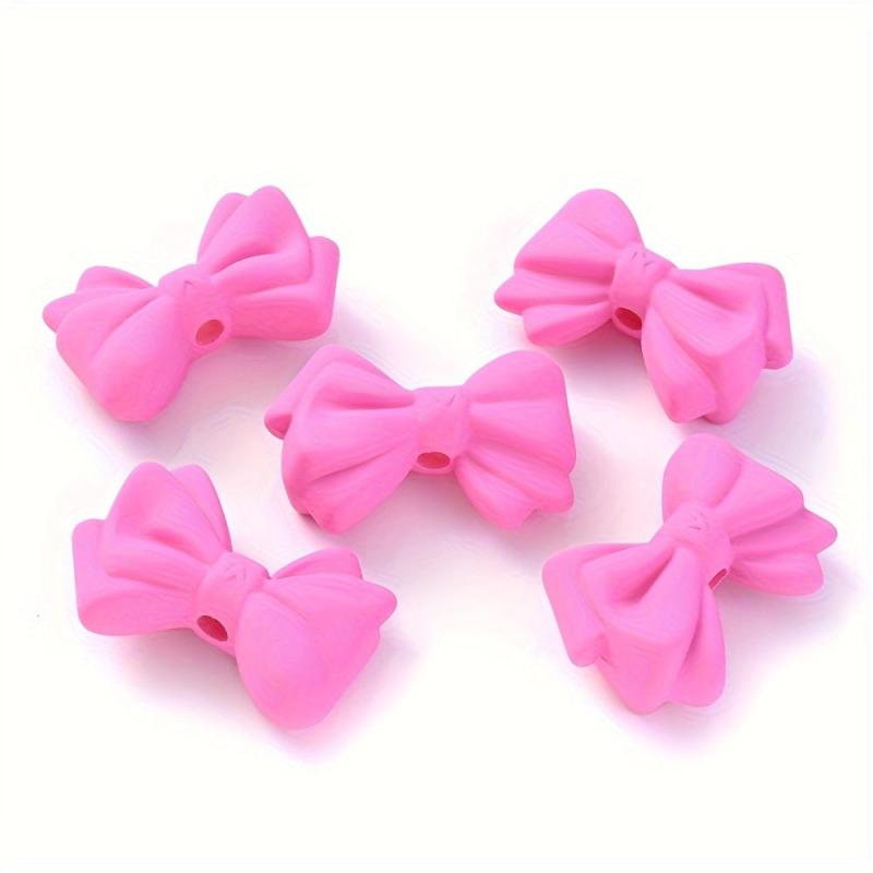 5pcs Matte Butterfly Bow Beads Jewelry Making Supplies