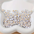 100pcs Acrylic Cross Beads with Golden Cross for DIY Jewelry Making