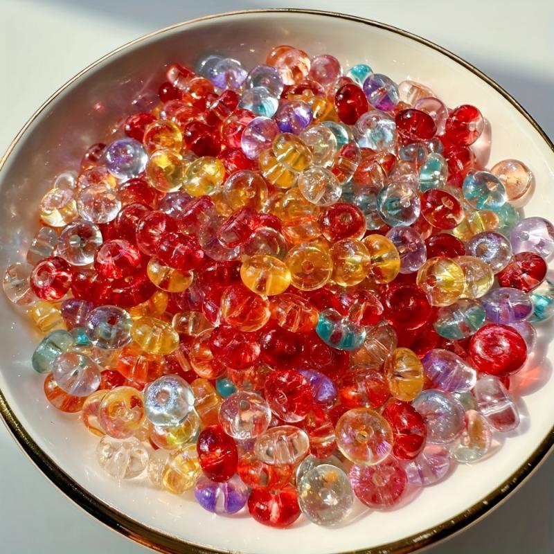 Mixed Round Glass Bead Charms for Jewelry Making & Crafts