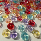 Mixed Round Glass Bead Charms for Jewelry Making & Crafts