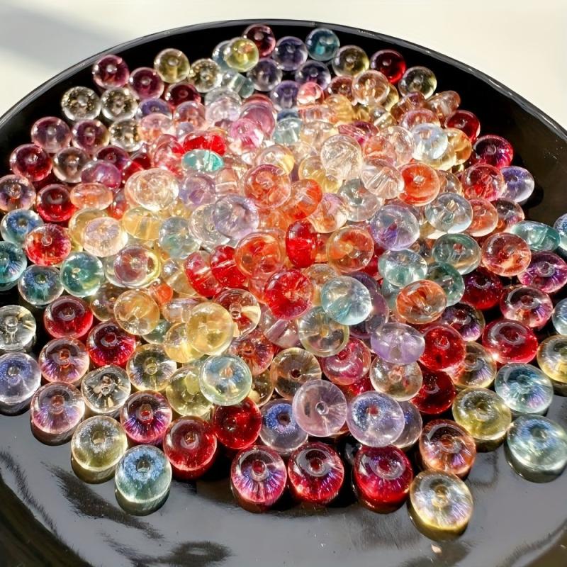Mixed Round Glass Bead Charms for Jewelry Making & Crafts
