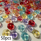 Mixed Round Glass Bead Charms for Jewelry Making & Crafts