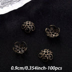 100pcs 8 9mm Multicolor Flower End Bead Caps for Jewelry Mak