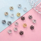 100pcs 8 9mm Multicolor Flower End Bead Caps for Jewelry Mak