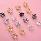 100pcs 8 9mm Multicolor Flower End Bead Caps for Jewelry Mak