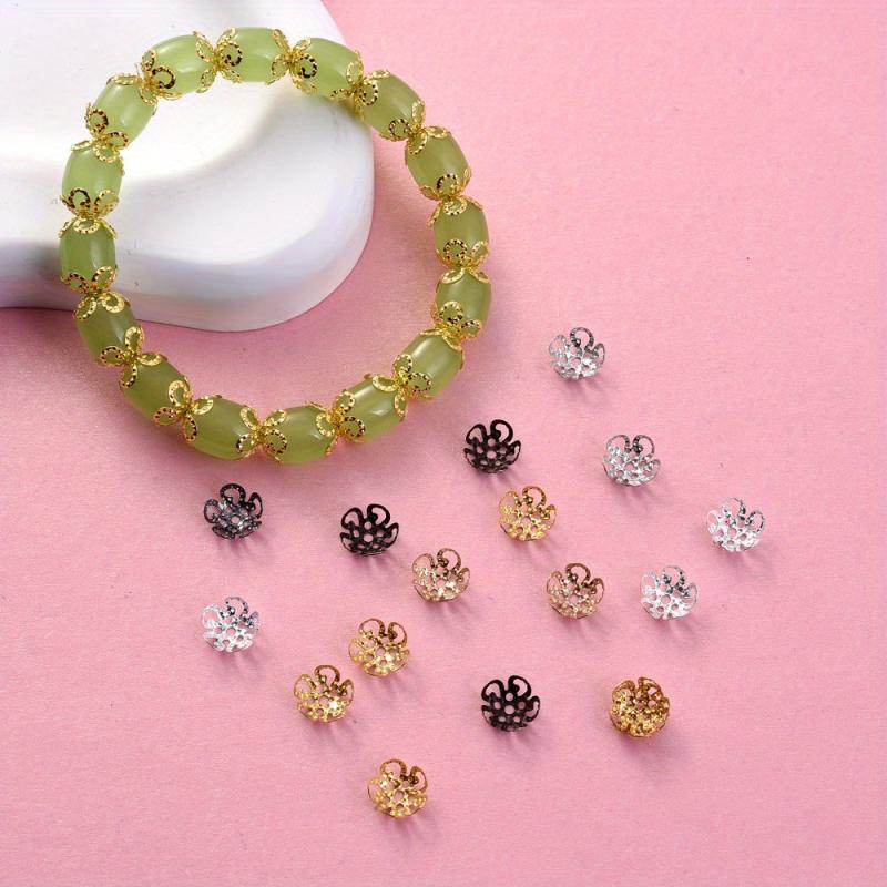 100pcs 8 9mm Multicolor Flower End Bead Caps for Jewelry Mak