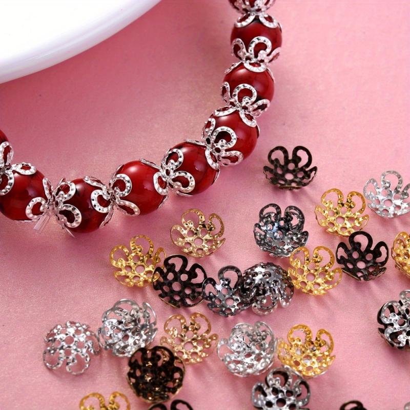 100pcs 8 9mm Multicolor Flower End Bead Caps for Jewelry Mak