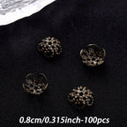 100pcs 8 9mm Multicolor Flower End Bead Caps for Jewelry Mak