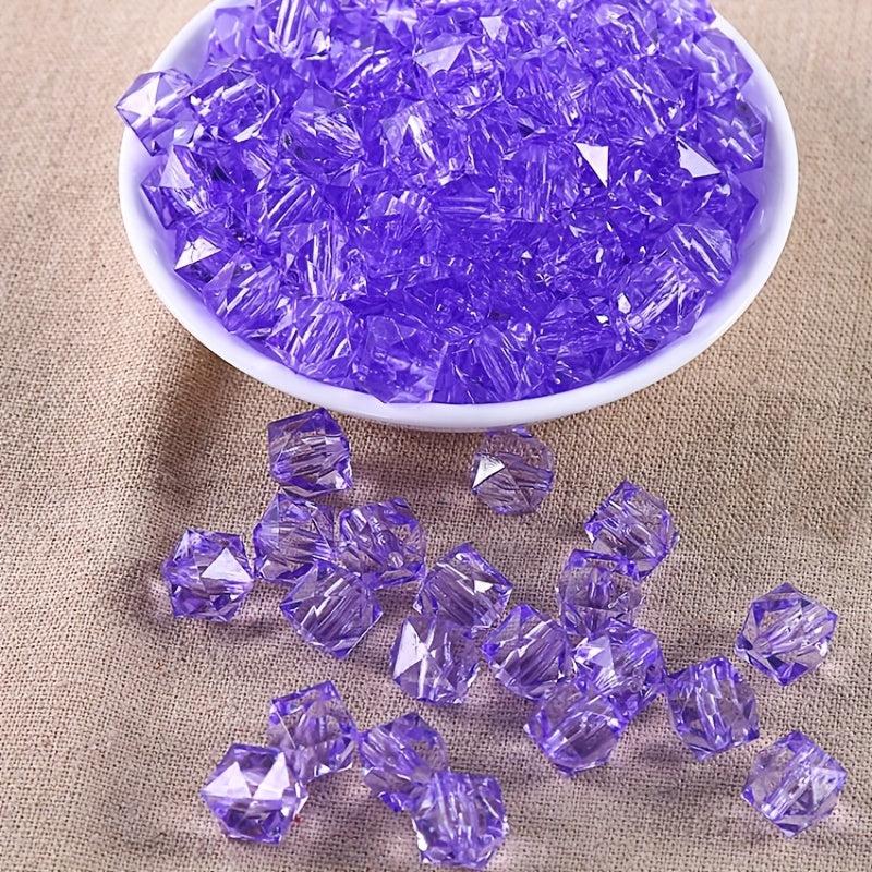 300pcs 10mm Clear Square Acrylic Beads for DIY Jewelry Making