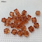 300pcs 10mm Clear Square Acrylic Beads for DIY Jewelry Making